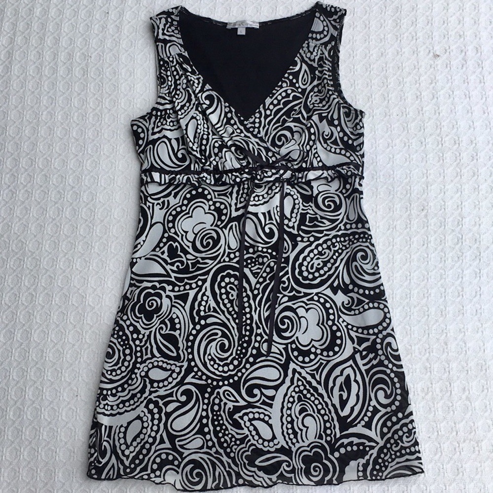 MOA MOA FULLY LINED DRESS W EMPIRE WAIST RUFFLE